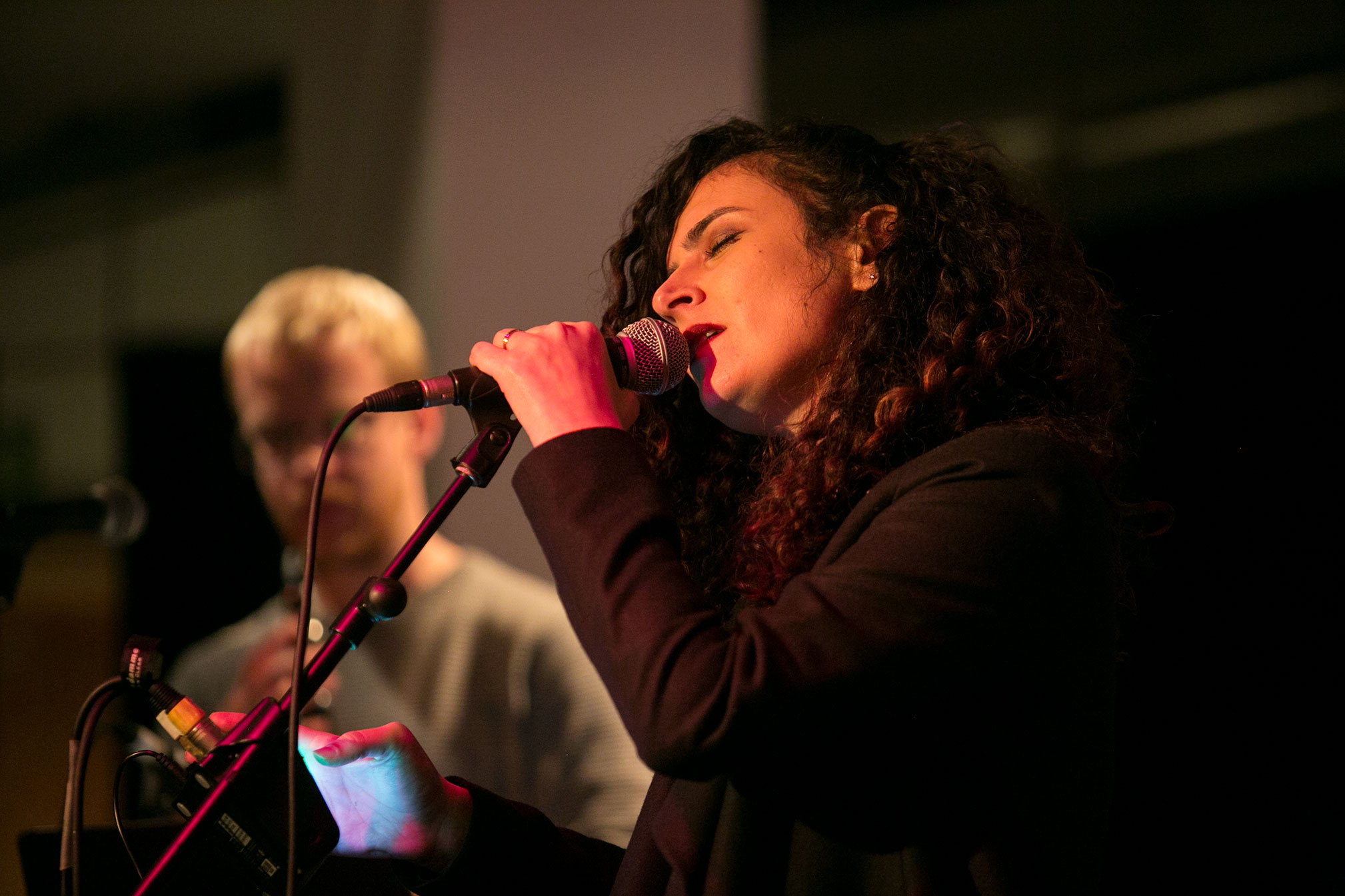 Ruba Shamshoum performing at the BAN BAM Festival in 2017